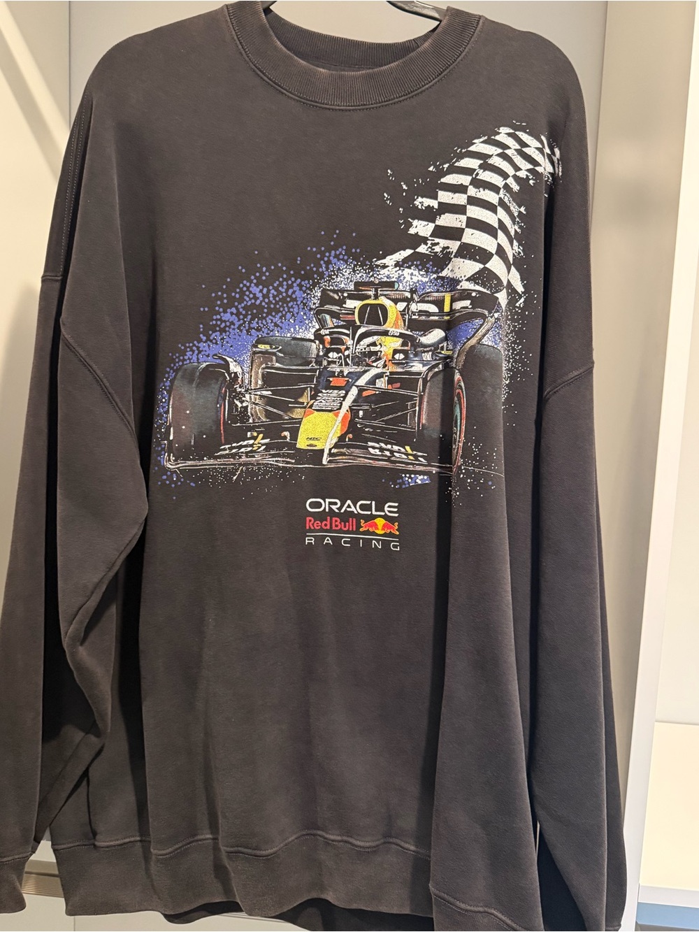 Abercrombie & Fitch Black Racing Graphic Crewneck